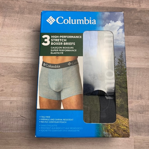 Columbia Men's 3 Pack High Performance Stretch Boxer Briefs XL Multi No Fly NIB - Picture 1 of 5